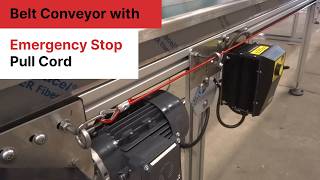 Belt Conveyor with Emergency Stop Pull Cord  High Safety – Royal Conveyor Solutions [upl. by Drhacir939]