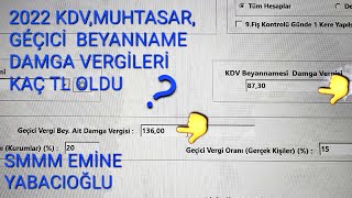 2022 BEYANNAME DAMGA VERGİLERİ  Zirve Damga Vergilerini Güncelleme  SMMM EMİNE YABACIOĞLU [upl. by Lleder936]