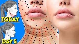 DOUBLE CHIN FAT amp FACE LIFT  5DAY FACE WORKOUT CHALLENGE [upl. by Hymie400]