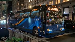 NYCT Bus 2022 Prevost X345 1618 Signed Up as X1 at 5th Avenue amp 42nd Street [upl. by Merton]