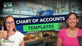 ProAdvisor product demo How to create apply and edit chart of accounts templates [upl. by Nrobyalc]