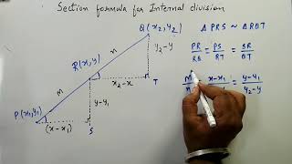 Section formula derivation both for Internal and External Division  Cartesian System Part 3  Kamal [upl. by Myna]