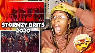 AMERICAN REACTS TO STORMZY LIVE AT THE BRITS 2020 Heavy is the Head amp Anybody  🔥😭  Favour [upl. by Trinee]