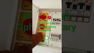 how to use 3 phase rotary switch at home [upl. by Ekenna216]