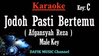 Jodoh Pasti Bertemu Karaoke Afgansyah Reza Nada Pria Cowok Male key C [upl. by Rauch]