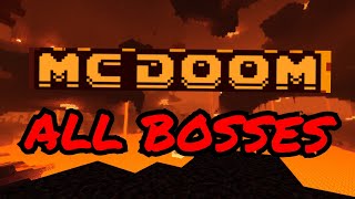 Minecraft MCDOOM All Bosses  1192 Mod [upl. by Bellamy]