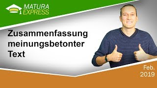 Textinterpretation – Epik  Zentralmatura Deutsch Jänner 2019 21 [upl. by Franz]