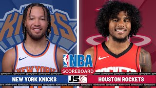 New York Knicks Vs Houston Rockets  NBA Live PlayByPlay Scoreboard 2024 [upl. by Amelita]