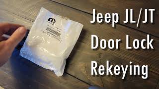 Jeep JL JT Door lock rekeying  replacement [upl. by Iaw123]