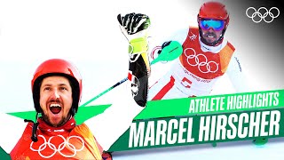 2x🥇amp🥈 in Three Different Disciplines for Marcel Hirscher at the Olympics⛷ [upl. by Celio]