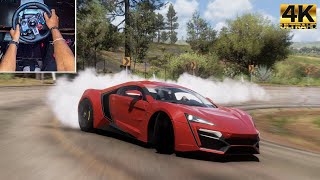 W Motors Lykan Hypersport  Forza Horizon 5  Steering Wheel Gameplay [upl. by Ettenahs]