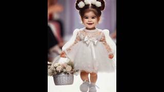 Beautiful baby modeling 😍ai cute babymodeling kawaii cutebaby baby fyp fashion runway [upl. by Anwahsak]