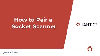 Quantic POS  How to pair a Socket Scanner [upl. by Schroder364]