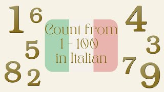 Learn Italian Numbers  Counting from 1 to 100 in Italian  Italian for Beginners [upl. by Ahteral]