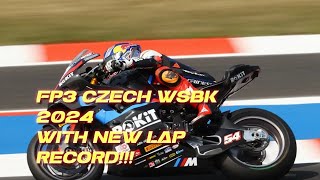 FP3 WSBK Most Autodromo Czech 2024 result highlights with new lap record by German bike BMW [upl. by Krucik]