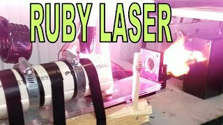 Giant 13kJ RUBY LASER CANNON Test Shots and Overview [upl. by Caritta]