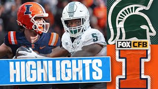 Michigan State Spartans vs Illinois Fighting Illini Highlights  FOX College Football [upl. by Sitoiyanap550]