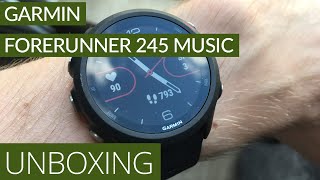 Garmin Forerunner 245 Music  unboxing i pierwsze uruchomienie [upl. by Gibe]