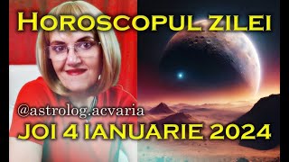 PUNE MANA PE LOPATA 🛠 HOROSCOPUL DE JOI 4 IANUARIE 2024 cu astrolog Acvaria [upl. by Ennairda]