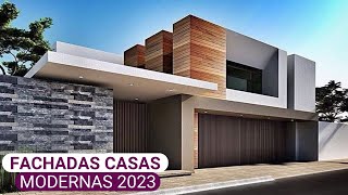 FACHADAS DE CASAS MODERNAS e LUXUOSAS 2023 [upl. by Ysak]