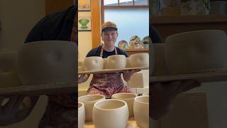 Throwing some ramen bowls on the wheel pottery ceramics wheelthrowing [upl. by Oicaro]