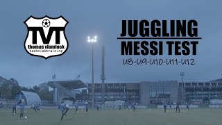 Juggling  Messitest  Hooghouden  Technical Football Training  Thomas Vlaminck Techniektraining [upl. by Ednew]