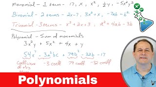 Monomials Binomials Trinomials and Polynomials [upl. by Nnylhsa]