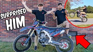 SURPRISING BRAYDON PRICE with a DIRTBIKE [upl. by Sherwin592]