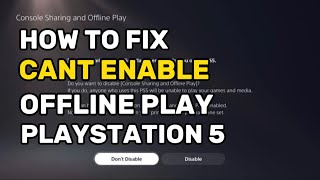 Why You Can’t Enable Console Sharing On PlayStation 5 [upl. by Rodgiva203]