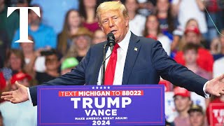 LIVE Donald Trump hosts major MAGA rally in Michigan [upl. by Rattan]