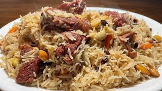 Kabuli Afghani Pulao Recipe  Traditional Afghan Rice Dish [upl. by Takken717]