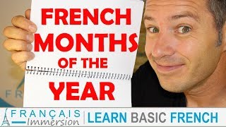 French MONTHS OF THE YEAR  Les Mois de lAnnée  FUN Learn French with Funny French Lessons [upl. by Blackwell481]