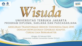 Wisuda Universitas Terbuka Jakarta Periode I Tahun Akademik 20232024 [upl. by Adleremse]