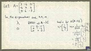 Week 10  Orthogonal diagonalization example [upl. by Ys904]