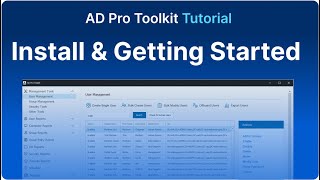 AD Pro Toolkit  Install and Getting Started [upl. by Colston]