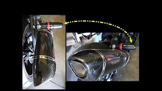 How to install a Exhaust Slider on 1722 Gsxr 1kR [upl. by Skell617]