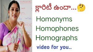 Homonyms Homophones Homographs [upl. by Annyl264]