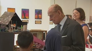 Prince Philip disgusted by childs handwriting during school visit [upl. by Ramal]