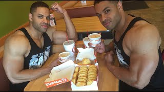 Popeyes 20 Buttermilk Biscuit Challenge hodgetwins [upl. by Cleve205]