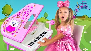 Sasha and Max play Musical Challenge and sing best songs for kids [upl. by Lokim]