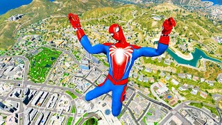 GTA 5 Spiderman Vs Super Heroes Jumps And FailsGTA V Fails Funny Moments [upl. by Aoket563]