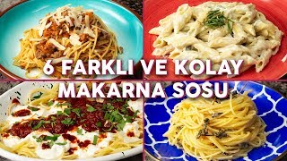 🍝 Hep Aynı Sosu Yapmaktan Sıkılanlara 6 Farklı ve Kolay Makarna Sosu Tarifi  Yemekcom [upl. by Norward]