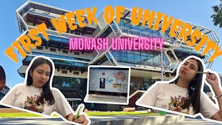 First Week of University  Monash University Attending Lectures  Campus Exploration  Australia [upl. by Isac]