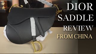 Dior Saddle Bag Review I Medium amp Black I From China [upl. by Schechinger]