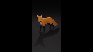 Blender  Low Poly Fox Speed Modeling [upl. by Coulson]