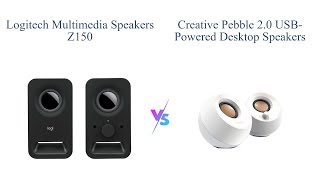 Logitech Z150 vs Creative Pebble 20 🔊 Which is Better for You [upl. by Aderfla]