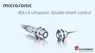 Microsonic dbk4 Ultrasonic Double Sheet Control Sensor [upl. by Rhett]