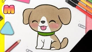 COMO DIBUJAR UN PERRO KAWAII PASO A PASO  Como dibujar un perro facil [upl. by Onitsuaf]