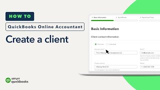 How to create a client in QuickBooks Online Accountant [upl. by Sirromad]