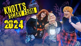 We Survived All 10 Mazes at Knotts Scary Farm 2024  Walkthroughs amp Reactions [upl. by Tali]